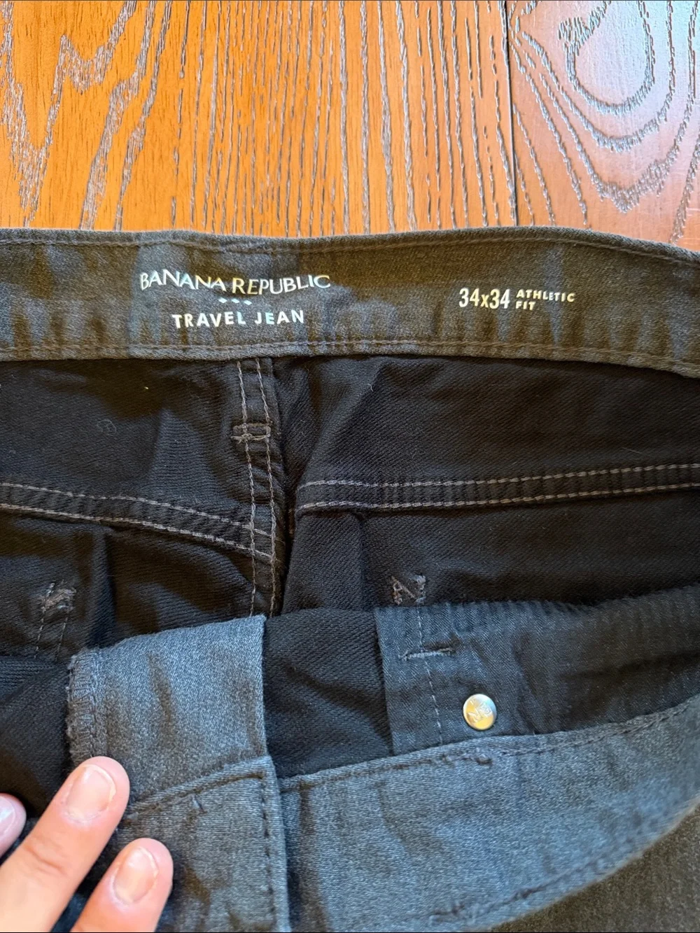 Men's Banana Republic Travel Jean Dark Gray